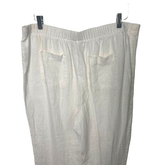 Chicos Women’s Wide Leg Linen Pants Size 2.5 XL 100% Linen Elastic Waist Pockets - Picture 5 of 14